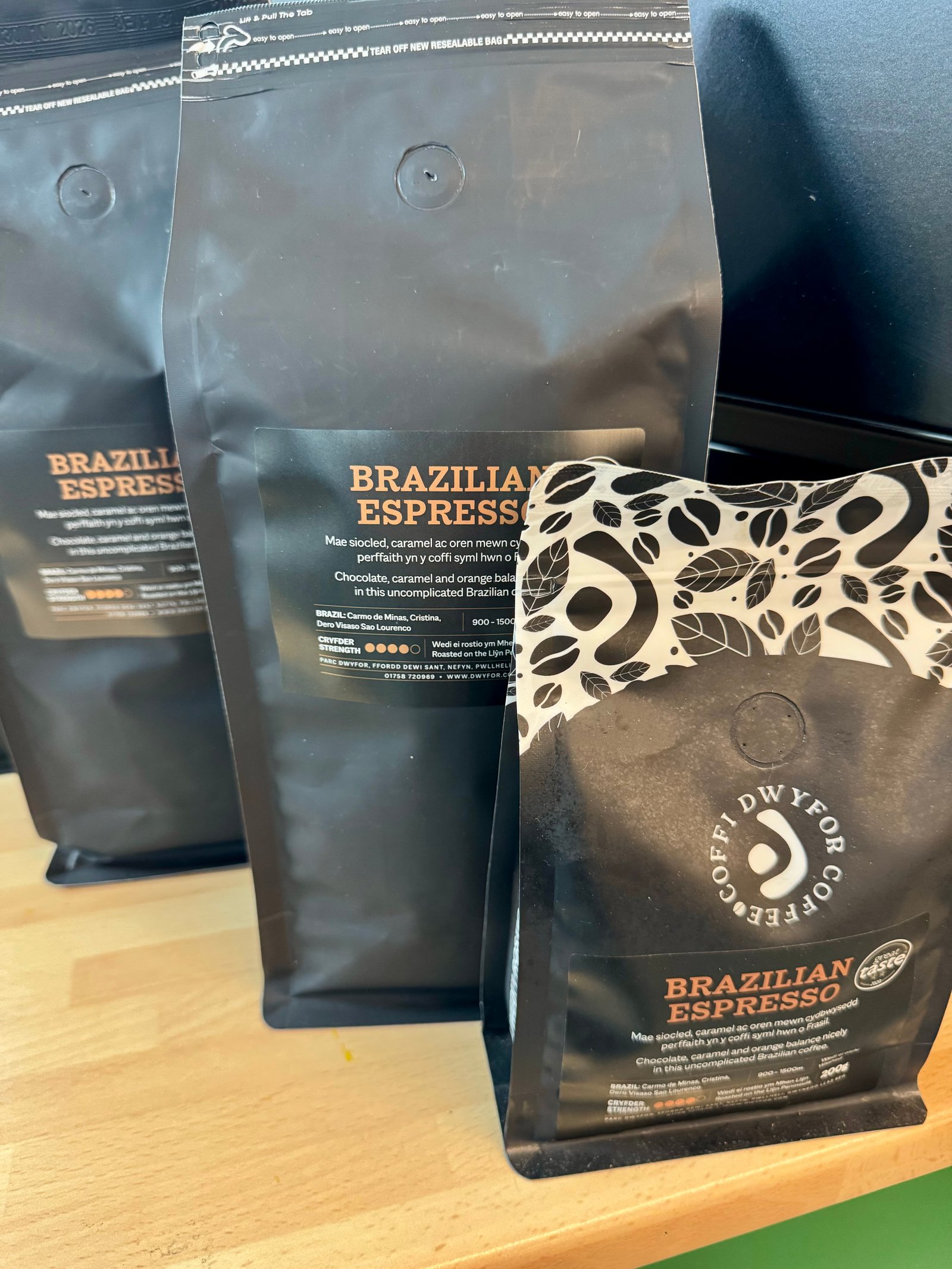 Dwyfor coffee bags, hand-roasted on the Llŷn Peninsula